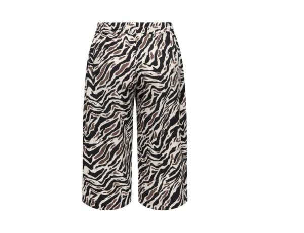Only Elite Culotte Pants M/Grafisk Print Sort/Brun/Creme SKL:50 Vejl. 299,95 - Billede 4