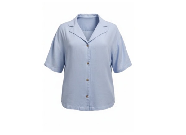 Vanting 9803 Kortærmet Skjorte Hør/Viskose Lyseblå BM: S:115 M:125 L:135 XL:145 LG:65 Vejl. 329,95
