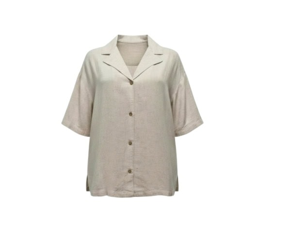 Vanting 9803 Kortærmet Skjorte Hør/Viskose Hør-brun BM: S:115 M:125 L:135 XL:145 LG:65 Vejl. 329,95
