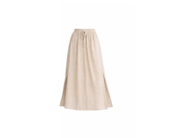 Vanting 9799 Hør/Viskose A-Form Nederdel M/Slids Hør-brun LG:95 Vejl. 389,95