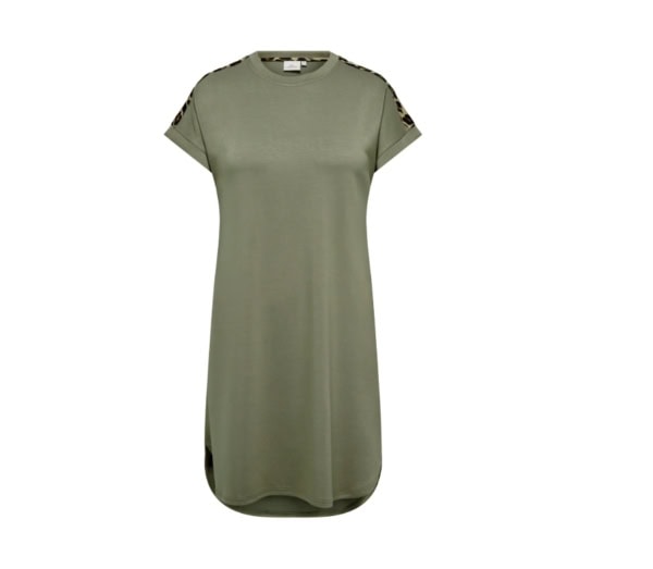 Only Lise T-Shirt Kjole Oliven Grøn M/Leo detalje BM: S:120 M:130 L:140 XL:150 LG:105/110 Vejl. 279,95 - Billede 5