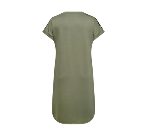 Only Lise T-Shirt Kjole Oliven Grøn M/Leo detalje BM: S:120 M:130 L:140 XL:150 LG:105/110 Vejl. 279,95 - Billede 6