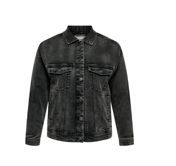 Only Kona Oversize Denim Jakke Washed Black BM: 42:125 44:130 46:135 48:140 50:145 52:150 54:155 LG:70 Vejl. 529,95