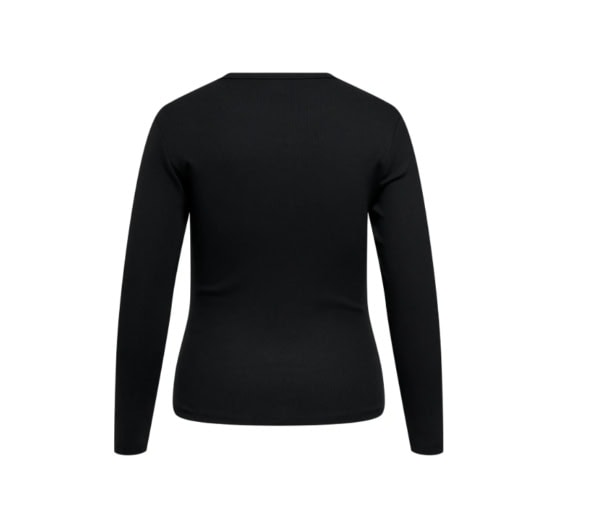 Only Val O-Neck Langærmet Ribbet Top Sort LG:65 Vejl. 159,95 - Billede 2