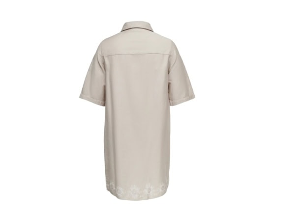 Only Belle-Kassia Twill Skjorte Kjole A-form Kortærmet Sand BM: 42:115 44:120 46:125 48:130 50:135 52:140 54:145 LG:105 Vejl. 529,95 - Billede 5