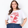 Wasabi Helene 2 T-Shirt Hvid M/Rød Print BM: 38:110 40:115 42:120 44:125 46/48:135 50/52:145 LG:75 Vejl. 169,95