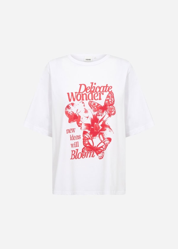 Wasabi Helene 2 T-Shirt Hvid M/Rød Print BM: 38:110 40:115 42:120 44:125 46/48:135 50/52:145 LG:75 Vejl. 169,95 - Billede 4