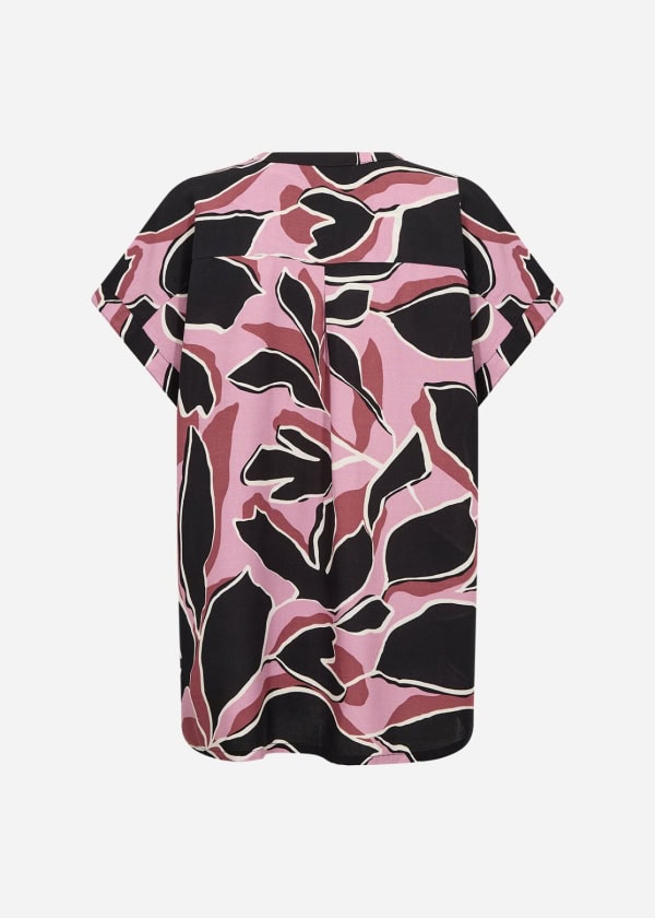 Wasabi Athalia 1 Kortærmet Bluse M/Print Sort/Creme/Bordeaux BM: 44:130 46/48:140 50/52:150 54/56:160 LG:75 Vejl. 299,95 - Billede 5