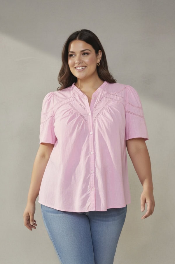 Cassiopeia Emille Skjorte Kortærmet Light Pink BM: S:120 M:130 L:140 XL:150 LG:77 Vejl. 400,-