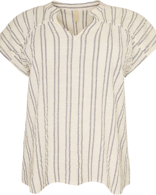 Cassiopeia Henitta Bluse Stribet Cream Combi BM: S:125 M:135 L:145 XL:155 LG:75 Vejl. 349,- - Billede 3