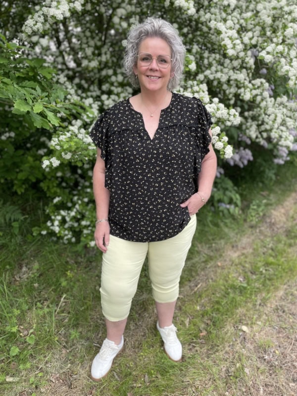 DNY Frida Pirat Pant M/Stræk Gul SKL:50 Vejl. 299,95