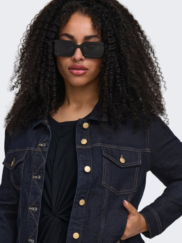 Only Wespa Denim Jakke Dark Blue BM: 46:120 48:125 50:130 52:140 54:150 Lg:60 Vejl. 349,95 - Billede 3