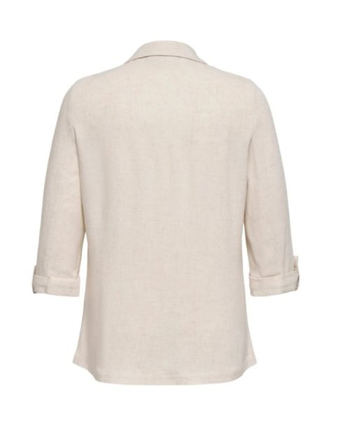 Alternative view of Only Siesta 3/4 Åben Blazer Jakke M/Hør Beige Melange LG:78 Vejl. 349,95