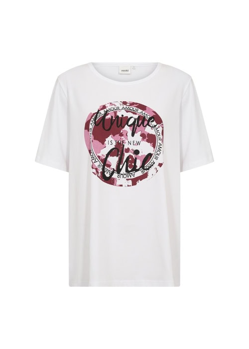 Wasabi Helene 4 T-Shirt M/Print Hvid BM: 44:120 46/48:130 50/52:140 54/56:150  LG:75