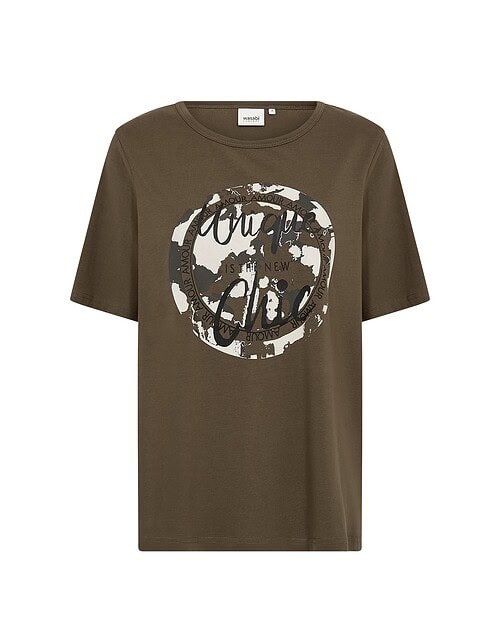 Wasabi Helene 4 T-Shirt M/Print Army Grøn BM: 44:120 46/48:130 50/52:140 54/56:150  LG:75