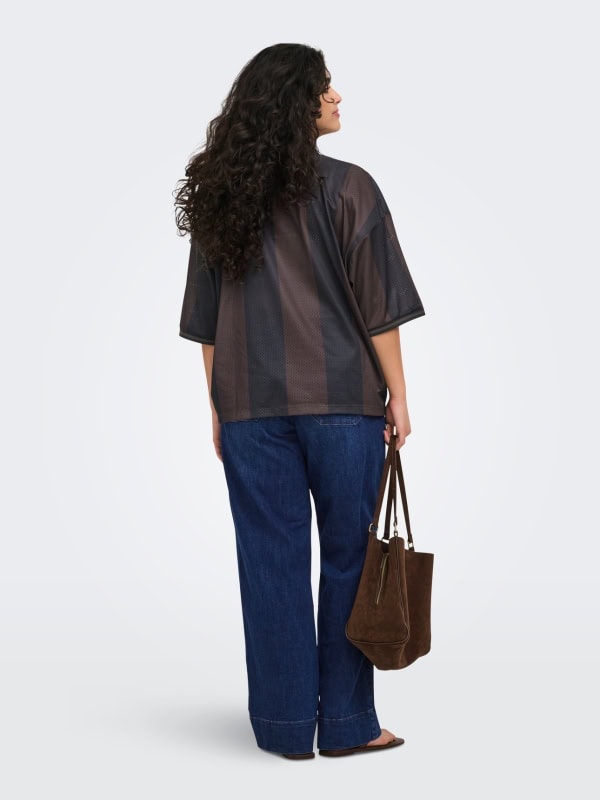 Only Zalia T-Shirt M/Krave Hulmønster Brun M/Blomster BM: S:130 M:140 L:150 XL:160 LG:70 Vejl.299,95 - Billede 3