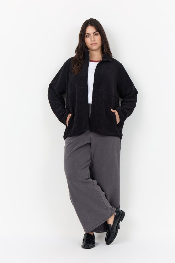 Wasabi Nettie 4 Bamse Cardigan Jakke Sort BM: 42:125 44:130 46/48:140 50/52:150 LG:75 Vejl. 399,95 - Billede 2