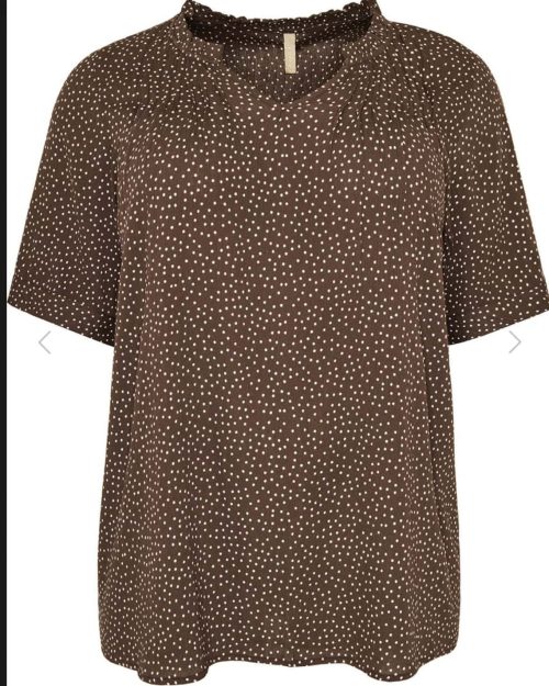 Alternative view of Cassiopeia Minette bluse brun combi BM: S:125 M:135 L:145 XL:155 LG:75 Vejl. 350,-