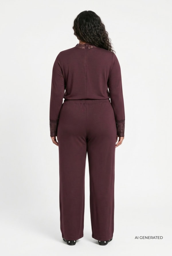 Wasabi Stella 8 Langærmet Bluse M/Blonde Chocolate Plum-Mørk Brun Vejl. 299,95 - Billede 2