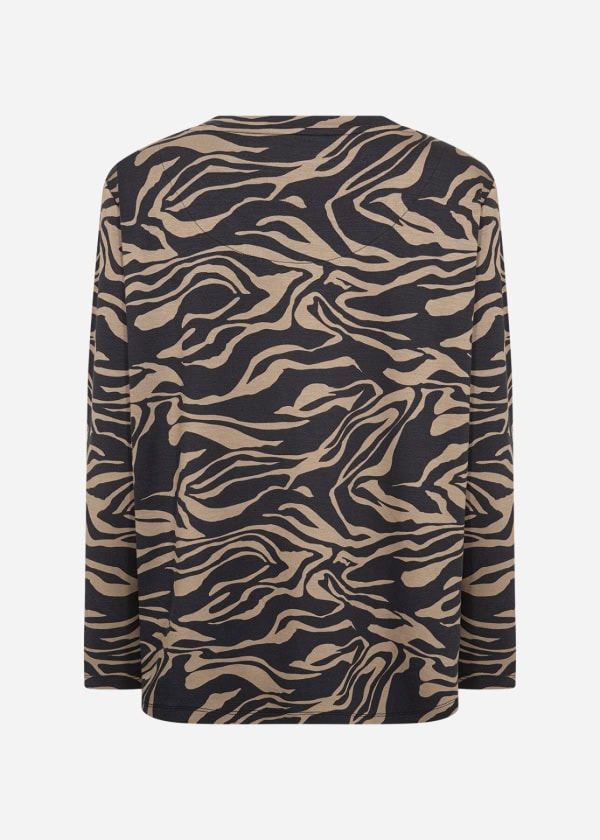 Wasabi Jasmine AOP 3 Bluse M/Mønster Sort/Brun BM: 44:130 46/48:140 50/52:150 54/56:160 LG:75 Vejl. 399,95 - Billede 2