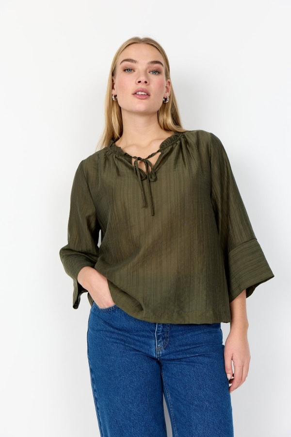 Wasabi Aimi 1 Bluse M/Bindedetaljer Grøn BM: 42:130 44:135 46/48:145 50/52:155 54/56:165 LG:70 Vejl. 399,95 - Billede 5