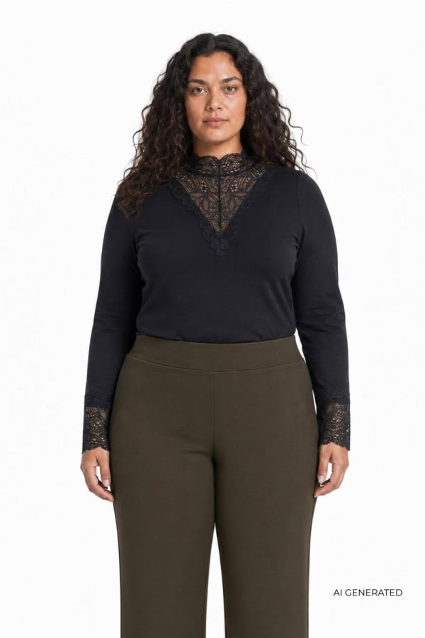 Wasabi Stella 8 Langærmet Bluse M/Blonde Sort Vejl. 299,95