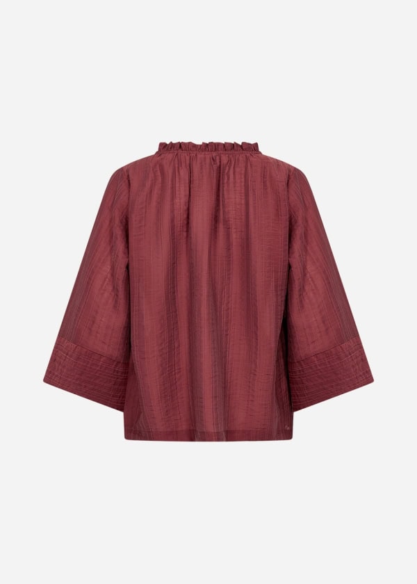 Wasabi Aimi 1 Bluse M/Bindedetaljer Bordeaux BM: 42:130 44:135 46/48:145 50/52:155 54/56:165 LG:70 Vejl. 399,95 - Billede 2