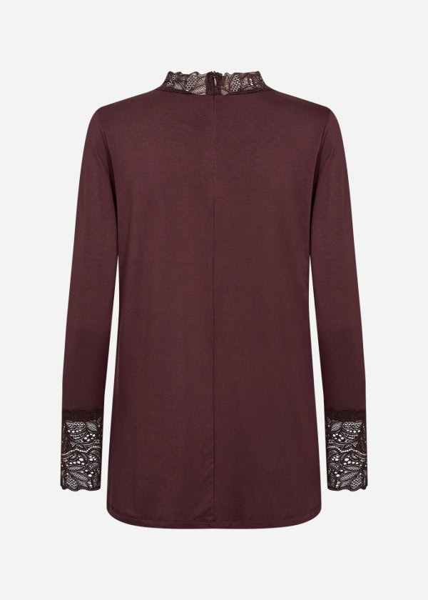 Wasabi Stella 8 Langærmet Bluse M/Blonde Chocolate Plum-Mørk Brun Vejl. 299,95 - Billede 5