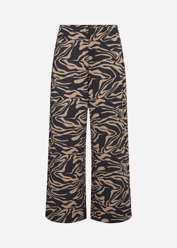 Wasabi Jasmine Aop 2 Bukser M/Modal Abstrakt Print Sort/Brun SKL:74 Vejl. 399,95 - Billede 2