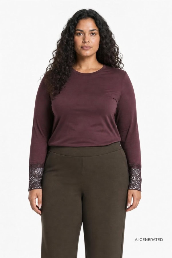 Wasabi Stella 24 Bluse M/Blonde Chocolate Plum-Mørk Brun BM: S:120 M:130 L:140 XL:150 Lg:75 Vejl. 269,95