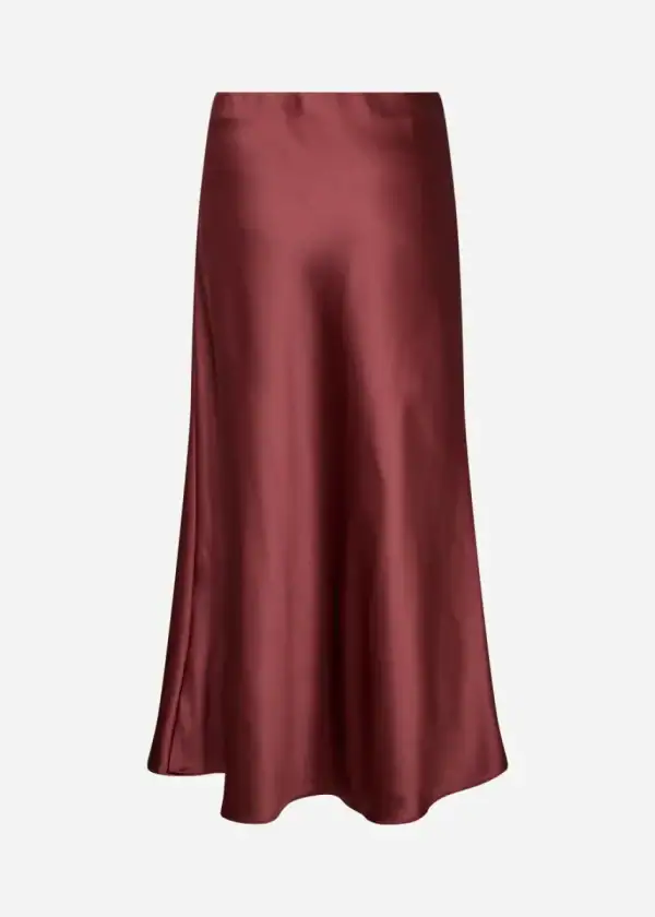 Wasabi Amalia 3 Nederdel Satin-Look Bordeaux LG:90 Vejl. 399,95 - Billede 2
