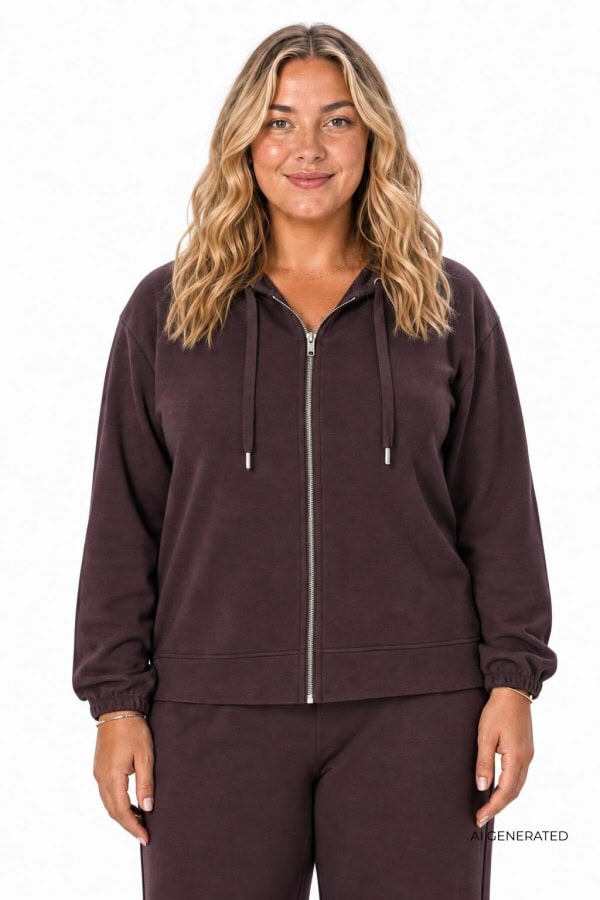 Wasabi Sabina 117 Hættetrøje Chocolate Plum-Mørk Brun BM: 44:130 46/48:140 50/52:150 54/56:160 LG:70 Vejl. 399,95