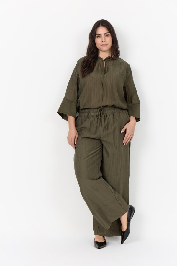 Wasabi Aimi 1 Bluse M/Bindedetaljer Grøn BM: 42:130 44:135 46/48:145 50/52:155 54/56:165 LG:70 Vejl. 399,95 - Billede 4