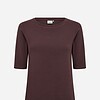 Wasabi Jona 2 Ribbet T-Shirt Chocolate Plum-Mørk Brun Vejl. 249,95
