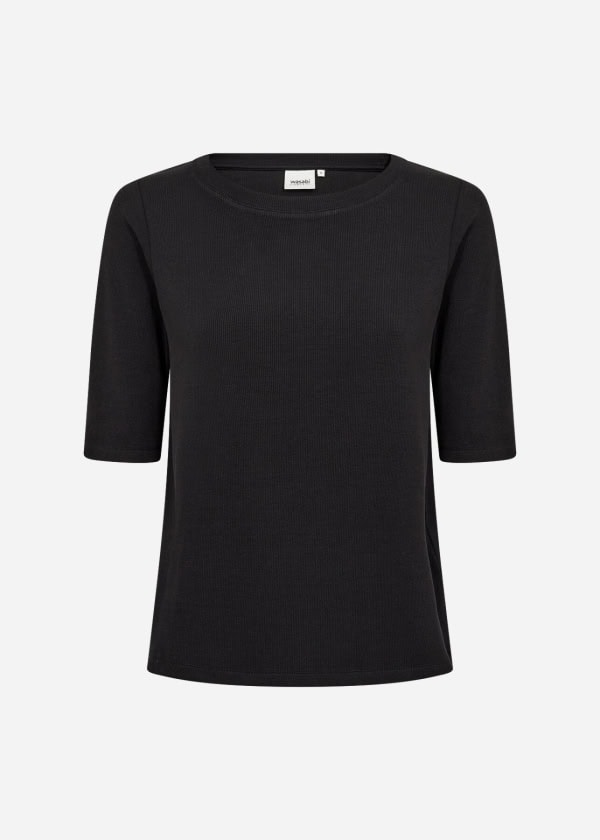 Wasabi Jona 2 Ribbet T-Shirt Sort Vejl. 249,95