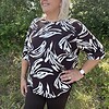 Wasabi Juliette 1 Bluse Kortærmet M/Print Chocolate Plum-Mørk Brun/Creme B: 44:125 46/48:135 50/52:145 54/56:155 LG:75 Vejl. 299,95