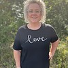 Wasabi Helene 8 T-Shirt M/Tekst LOVE Sort BM: 42:115 44:120 46/48:130 50/52:140 54/56:150 LG:75 Vejl. 169,95