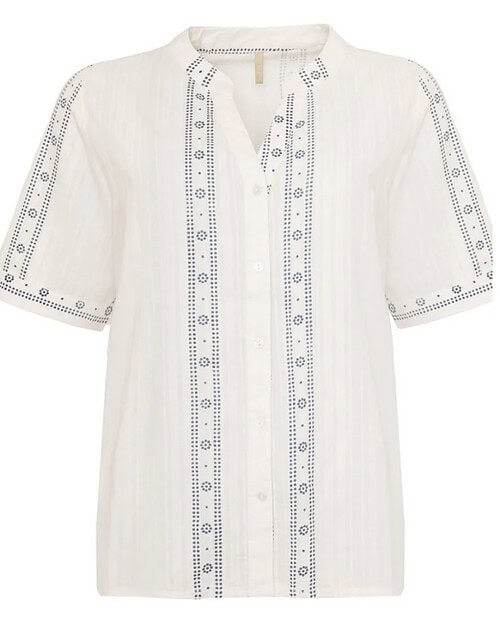 Cassiopeia Jytesse Skjorte Off-White M/Blå Prikker BM: S:120 M:130 L:140 XL:150 LG:75 Vejl. 349,-