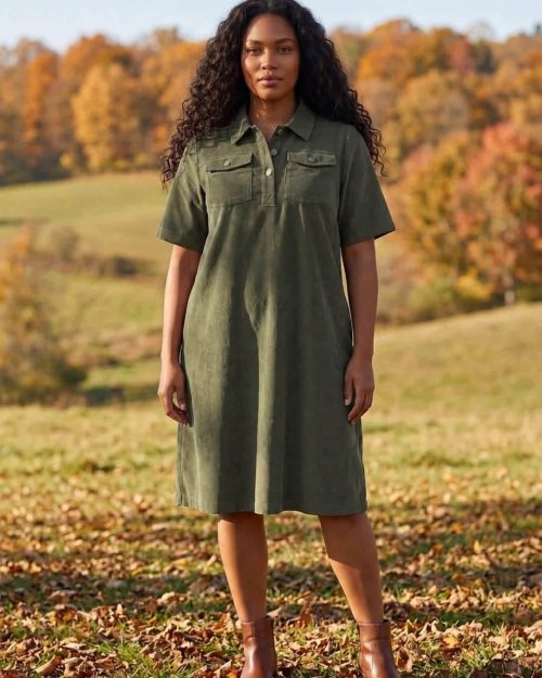 Cassiopeia Lykitta Babyfløjls Kjole Army Grøn BM: S:125 M:135 L:145 XL:155 LG:105 Vejl. 475,-