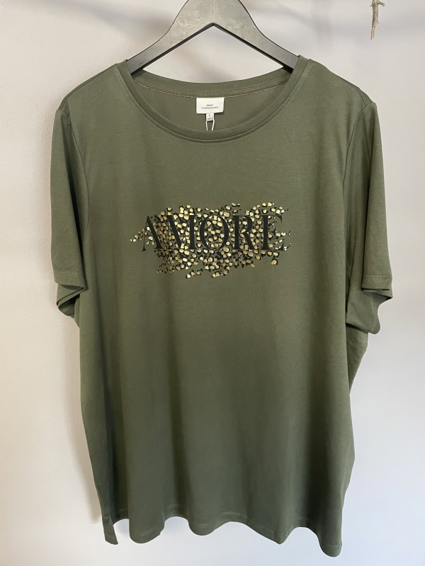 Only Niko Grøn T-Shirt M/Print AMORE BM: S:115 M:125 L:135 XL:145 LG:75 Vejl. 199,95 - Billede 2