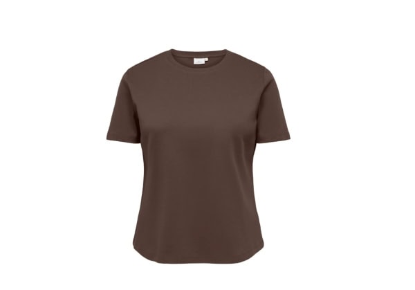 Only Jen Rund Hals T-Shirt Brun BM: S:115 M:125 L:135 XL:145 LG:70 Vejl. 159,95