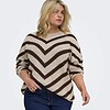 Only Eliza Strik Pullover M/Striber Sand Melange/Brun BM: M:135 L:145 XL:155 LG:72 Vejl.279,95