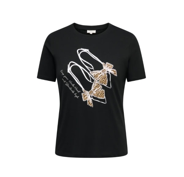 Only Beau T-Shirt M/Print & Sten Sort BM: M:125 L:135 XL:145 LG:70 Vejl. 149,95