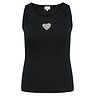 Only Iris Ribbet Top M/Hjerte Sort Vejl. 199,95