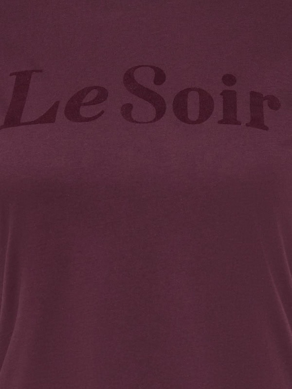 Only Leon T-Shirt Bordeaux M/Tekst: LE SOIR BM: M:125 L:135 XL:145 LG:70 Vejl. 129,95 - Billede 2