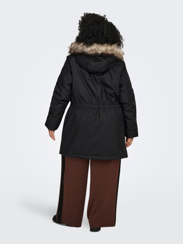 Only Irena Parka Jakke M/Hætte Sort BM: S:120 M:130 L:140 XL:150 LG:90 - Billede 2