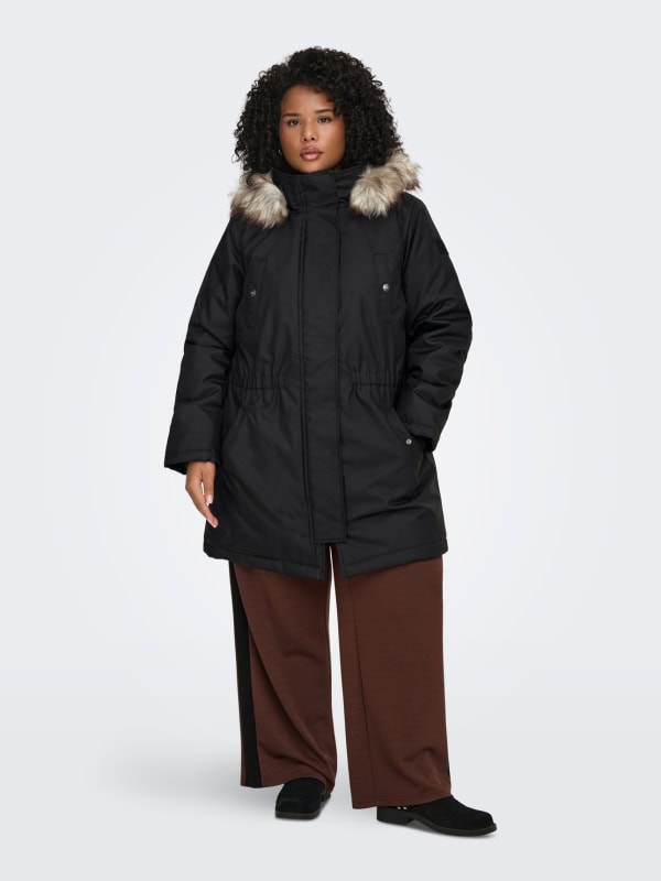 Only Irena Parka Jakke M/Hætte Sort BM: S:120 M:130 L:140 XL:150 LG:90