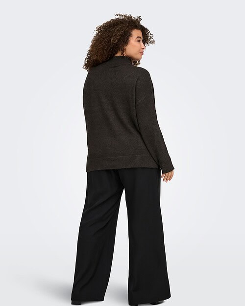 Alternative view of Only Princess Highneck Strik Pullover Mørke Brun Melange BM: S:120 M:130 L:140 XL:150 LG:70 Vejl. 299,95