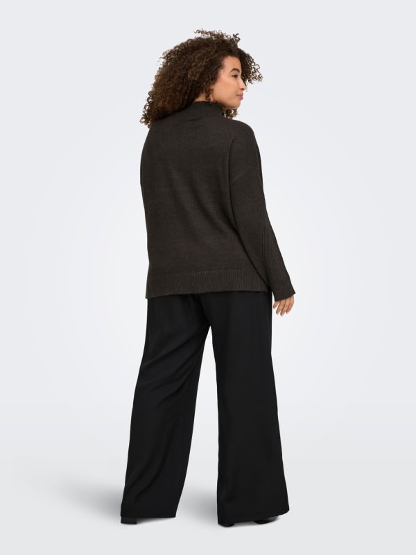 Only Princess Highneck Strik Pullover Mørke Brun Melange BM: S:120 M:130 L:140 XL:150 LG:70 Vejl. 299,95 - Billede 2