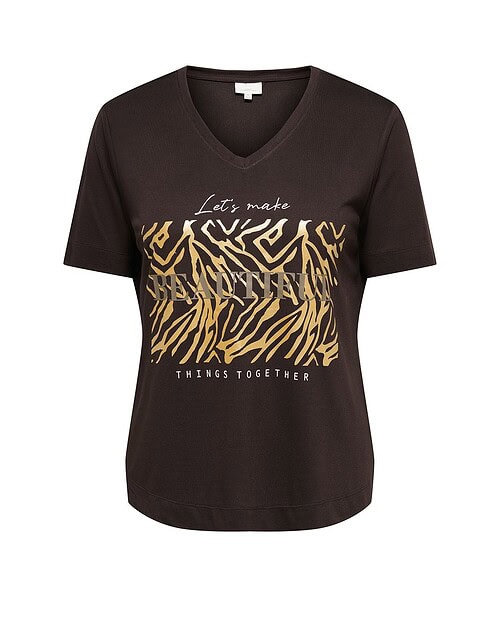 Only Nicky T-Shirt M/Print Coffee Bean-Mørk Brun BM: S:115 M:125 L:135 XL:145 LG:75 Vejl. 159,95 - Billede 5